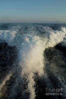 Europe Photograph - Foamy Wake Of A Motor Boat In The Mediterranean Sea by Sami Sarkis Photography