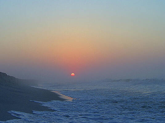 Sky Wall Art featuring the photograph Foggy Sunrise I I by Robert Newman