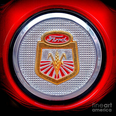 Copyright Photograph - Ford Tractor Badge by Olivier Le Queinec