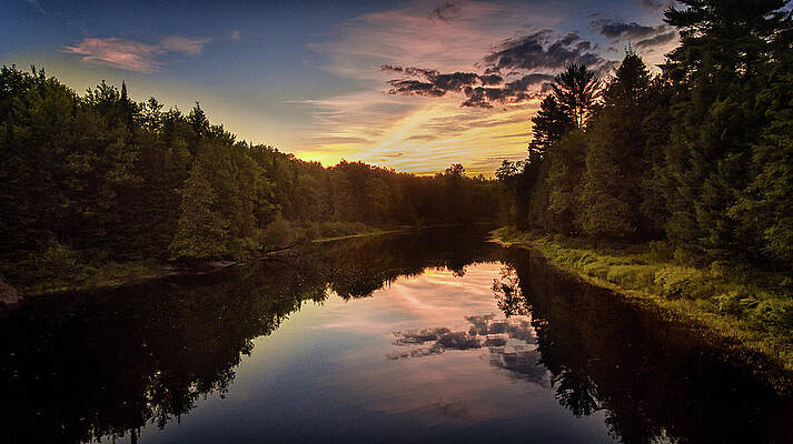 Sunset Photograph - Forest River Sunset by Al Poullis