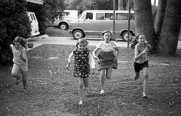 Phoenix Photograph - Four Girls Racing, 1972 by Jeremy Butler