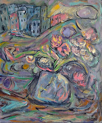 Wall Art featuring the painting Full Color City Bloom by Katt Yanda