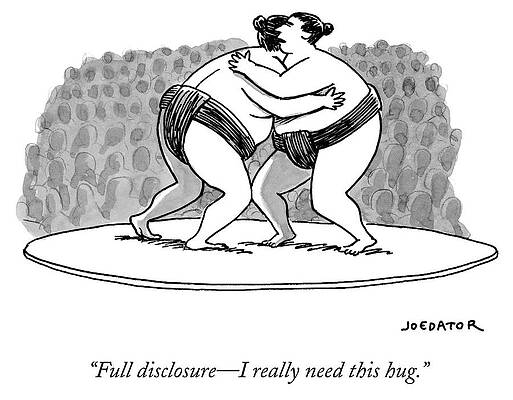 Sumo Wrestlers Embracing in Ring Wall Art