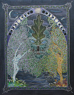 Wall Art featuring the painting Gateway Through The Veil Of Shadows by Megan Thompson