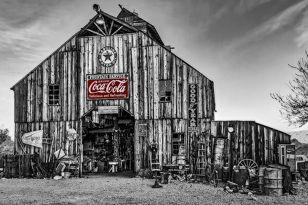 Rustic Vintage Barn with Coca-Cola Sign Photograph