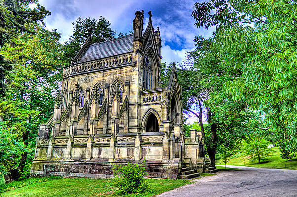 Ohio Wall Art featuring the photograph Giant Spring Grove Mausoleum by Jonny D