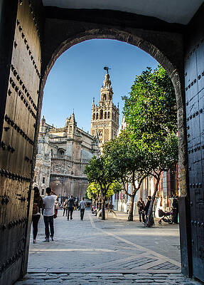 Architecture Photograph - Giralda At Sunset by AM FineArtPrints