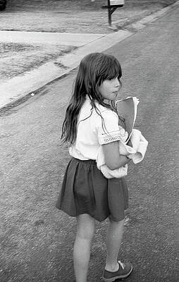 Phoenix Photograph - Girl Returns Home From School, 1971 by Jeremy Butler