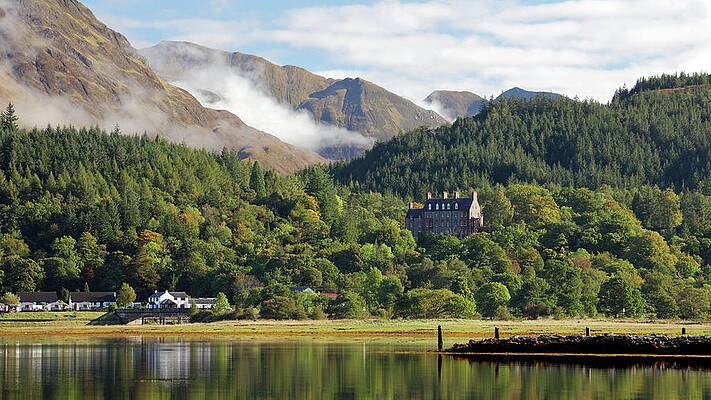 Scottish Highland Wall Art featuring the photograph Glencoe House Landscape by Grant Glendinning
