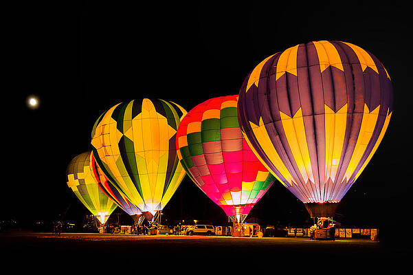 Sky Photograph - Glowing With The Full Moon by Mary Jo Allen