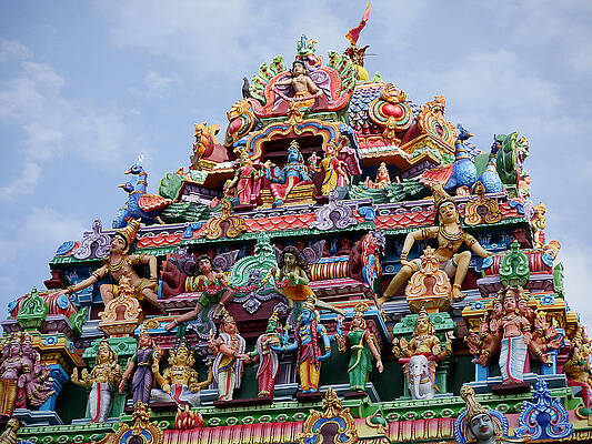 Historical Wall Art featuring the photograph Gods Above III - Kapaleeshwarar Temple by Richard Reeve
