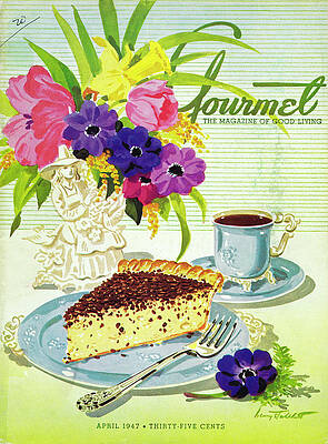 Vintage Gourmet Magazine Cover 1947 Wall Art