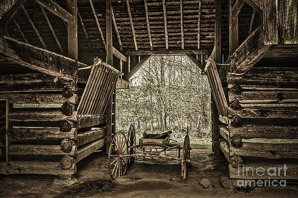 Wall Art featuring the photograph Great Smoky Mountains National Park, Tennessee - Broken Wagon. Cades Cove by Stefano Senise