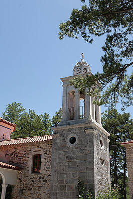 Greece Wall Art featuring the photograph Greek Village Church In The Forest by Al Poullis