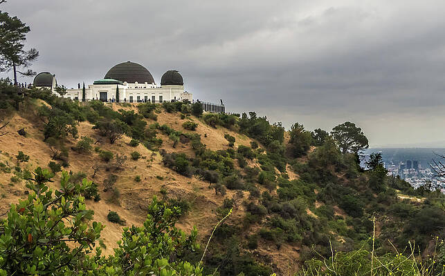 Cloud Wall Art featuring the photograph Griffith Park Observatory by Ed Clark