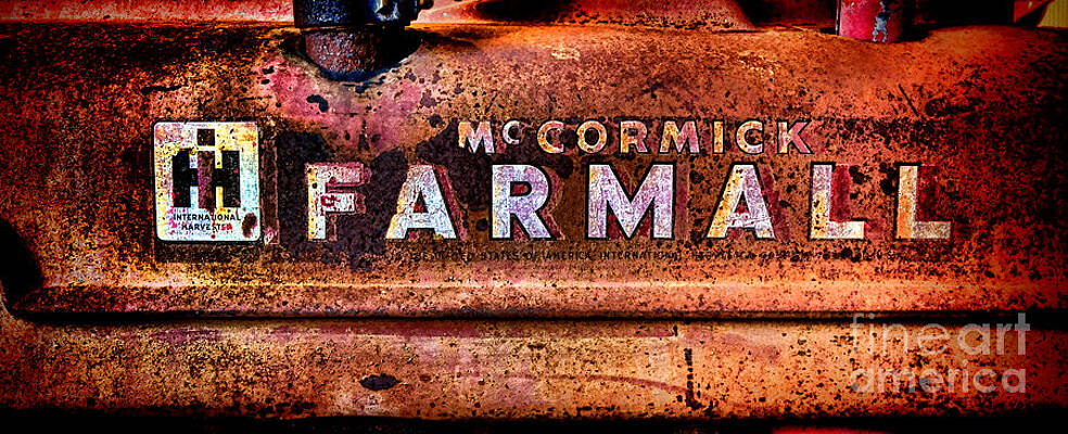 Rusty McCormick Farmall Tractor Wall Art
