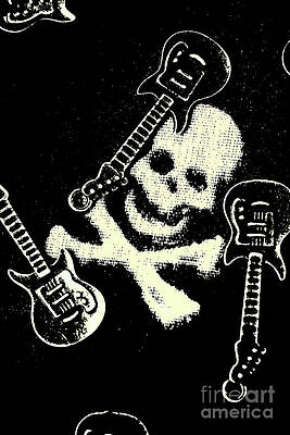 Music Wall Art featuring the photograph Guitars Of Black Metal by Jorgo Photography