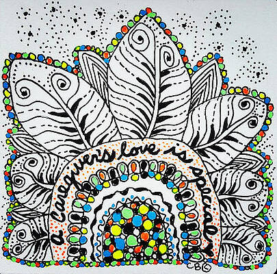 Carer Wall Art featuring the drawing Gumballs by Carole Brecht