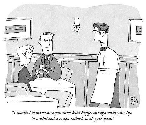 Happiness Wall Art featuring the drawing Happy Enough by Peter C Vey