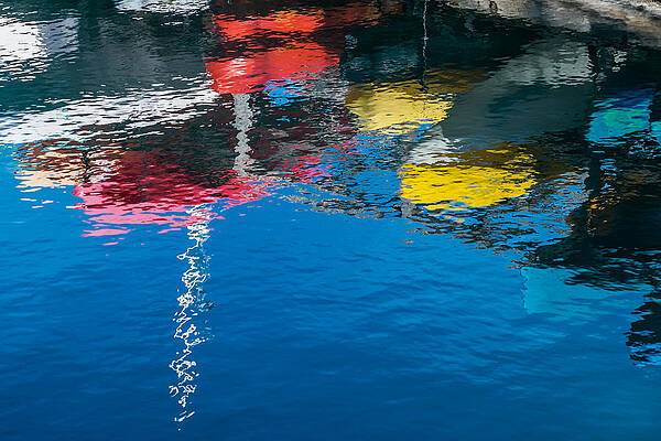 Wall Art featuring the photograph Harbor Reflections II - Abstract Photograph by Duane Miller