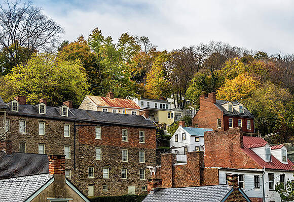 Sky Photograph - Harpers Ferry In Autumn by Ed Clark