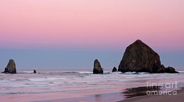 Oregon Photograph - Haystack Rock And The Needles At Cannon Beach by Bruce Block