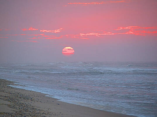 Sunrise Photograph - Hazy Sunrise I I by Robert Newman