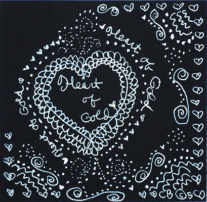 Carer Wall Art featuring the drawing Heart Of Gold by Carole Brecht