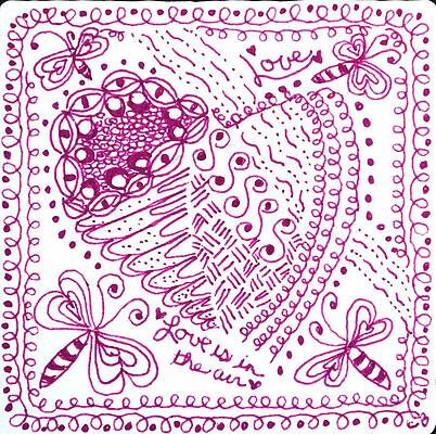 Carer Wall Art featuring the drawing Hearts by Carole Brecht