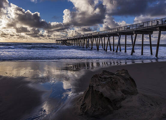 Photograph - Hermosa Beach Pier by Ed Clark