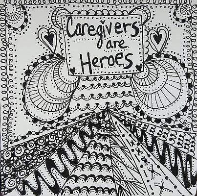 Carer Wall Art featuring the drawing Heroes by Carole Brecht