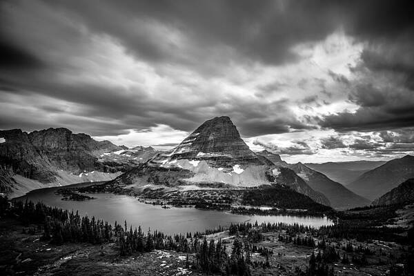 Mountain Lake under Dramatic Sky Wall Art