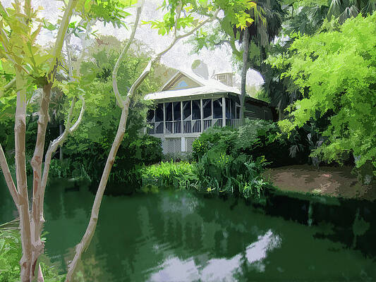 Summer Digital Art - Hideaway by Gina Harrison