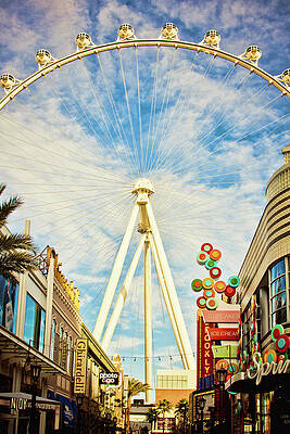 Las Vegas Photograph - High Roller Wheel, Las Vegas by Tatiana Travelways