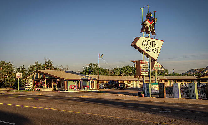 Vintage Wall Art featuring the photograph Historic Motel Safari On Route 66 In Tucumcari, New Mexico by Miroslav Liska