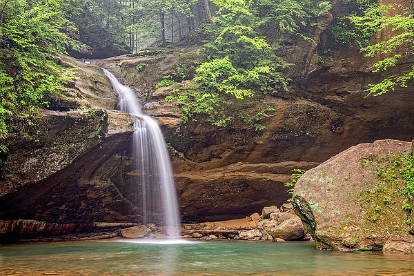 Nature Photograph - Hocking Hills Lower Falls by Steve L'Italien