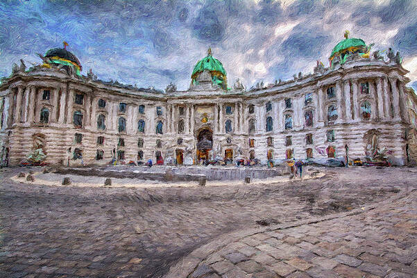 Architecture Painting - Hofburg Palace, Vienna, Austria by Miroslav Liska