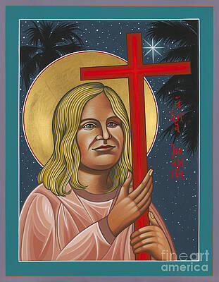 Wall Art featuring the painting Holy New Martyr Jean Donovan 155 by William Hart McNichols