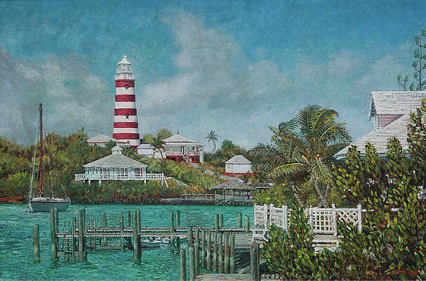 Wall Art featuring the painting Hope Town Memory by Ritchie Eyma