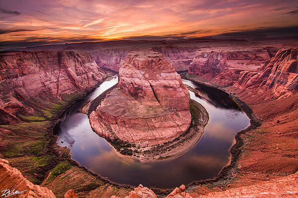 Sunset at Horseshoe Bend Wall Art