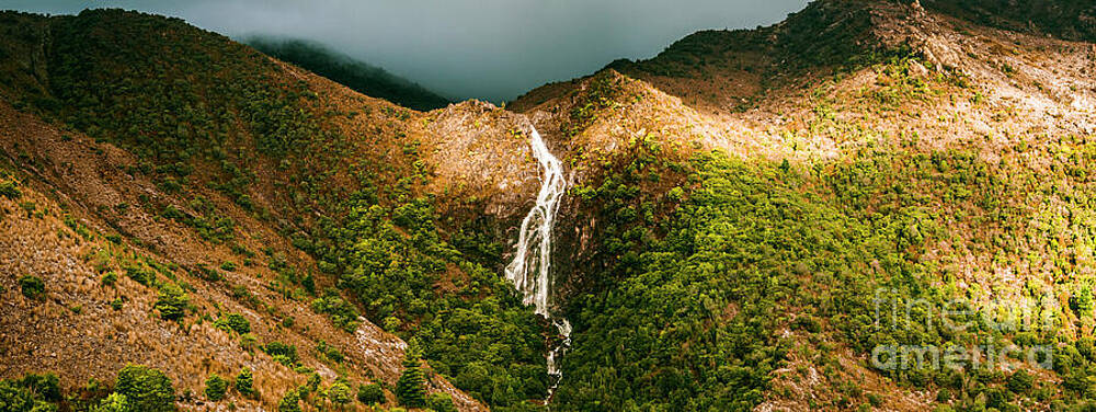 Natural Wall Art featuring the photograph Horsetail Falls In Queenstown Tasmania by Jorgo Photography