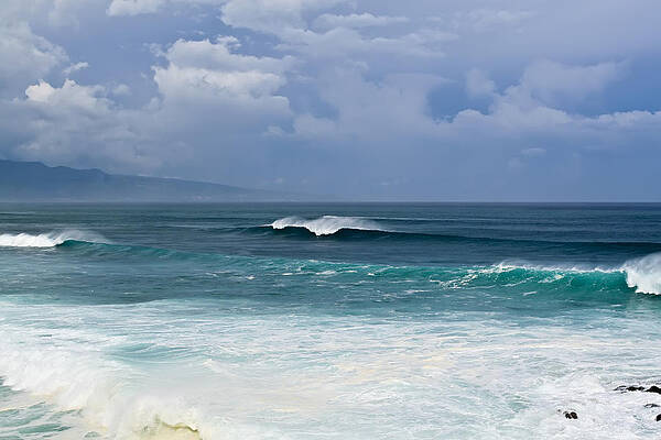 Sea Photograph - Huge Surf Maui Hawaii by Waterdancer
