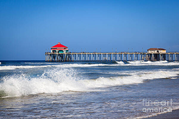 California Wall Art featuring the photograph Huntington Beach Pier Photo by Paul Velgos