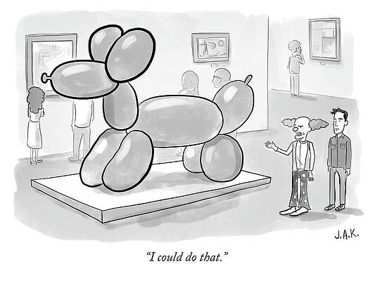 Museum Wall Art featuring the drawing I Could Do That by Jason Adam Katzenstein