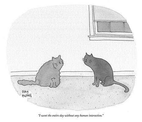 Alone Drawing - I Went The Entire Day Without Any Human Interaction by Amy Hwang