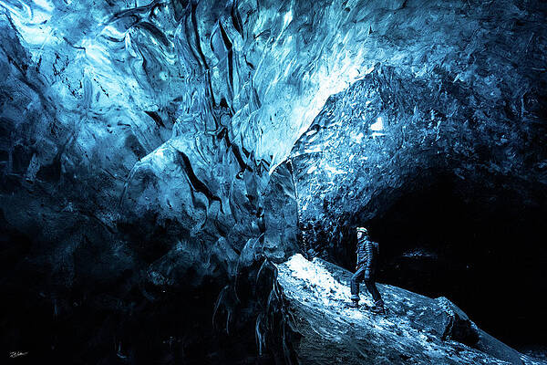 Wall Art featuring the photograph Ice Cave Exploration by Russell Wells