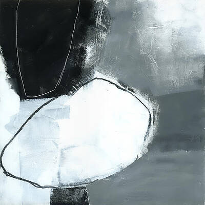 Monochrome Abstract Shapes Wall Art