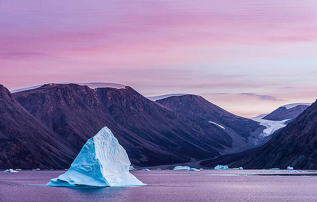 Wall Art featuring the photograph Iceberg Sunset - Greenland Photograph by Duane Miller