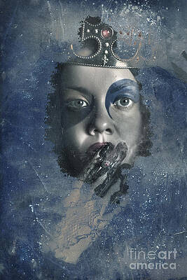 Wall Art featuring the photograph Icy Window Reflection. Wicked Queen Of Winter by Jorgo Photography