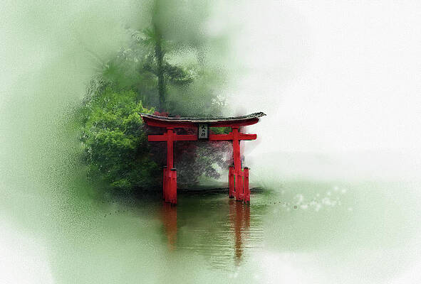 Wall Art featuring the digital art Idyll by Gina Harrison